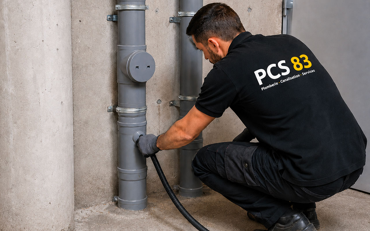 Nettoyage de canalisations PVC d'évacuation à Toulon dans le Var par PCS 83